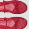 Ballerines en maille avec bride à boucle
