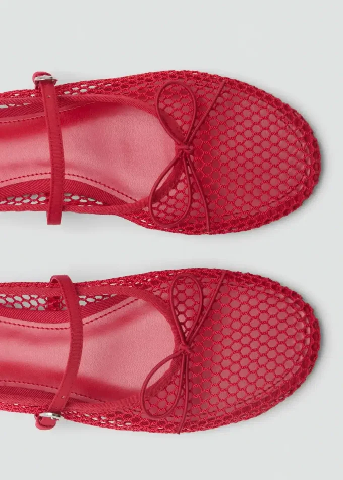 Ballerines en maille avec bride à boucle