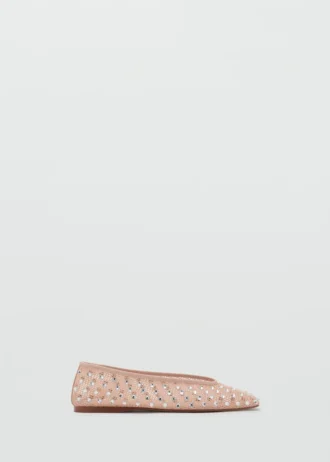 Ballerines en maille avec strass