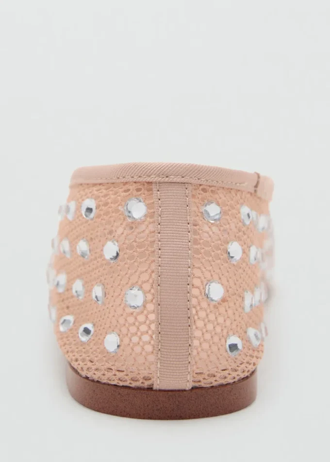 Ballerines en maille avec strass