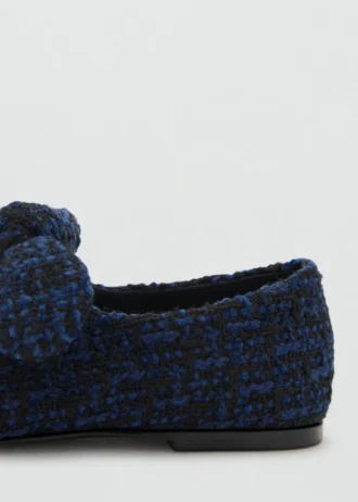 Ballerines en tweed avec nœud