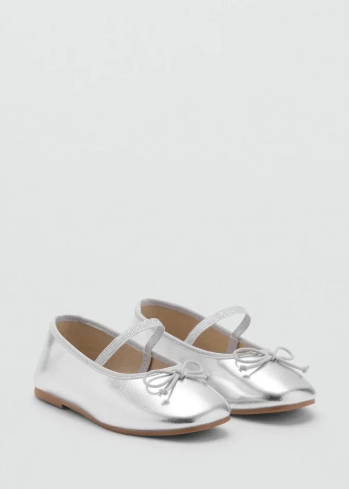 Ballerines métalliques avec nœud Ballerines métalliques avec nœud