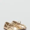 Ballerines métalliques avec nœud
