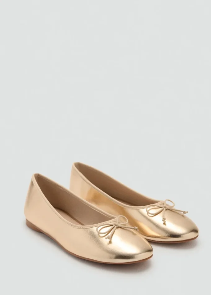 Ballerines métalliques avec nœud Ballerines métalliques avec nœud