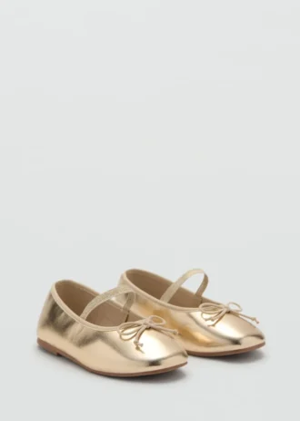 Ballerines métalliques avec nœud