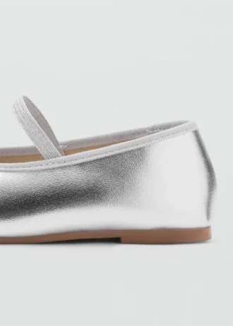 Ballerines métalliques avec nœud