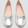Ballerines métalliques avec nœud