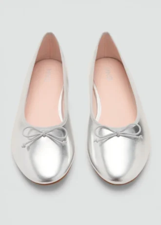 Ballerines métalliques avec nœud