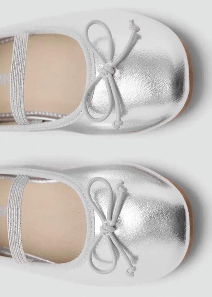 Ballerines métalliques avec nœud Ballerines métalliques avec nœud