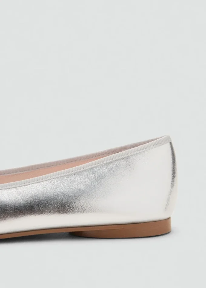 Ballerines métalliques avec nœud