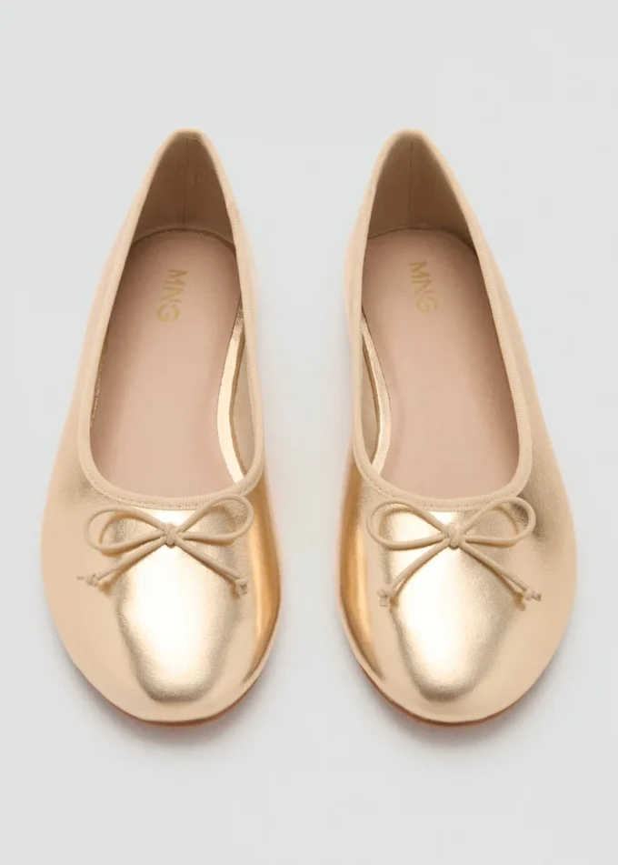 Ballerines métalliques avec nœud Ballerines métalliques avec nœud