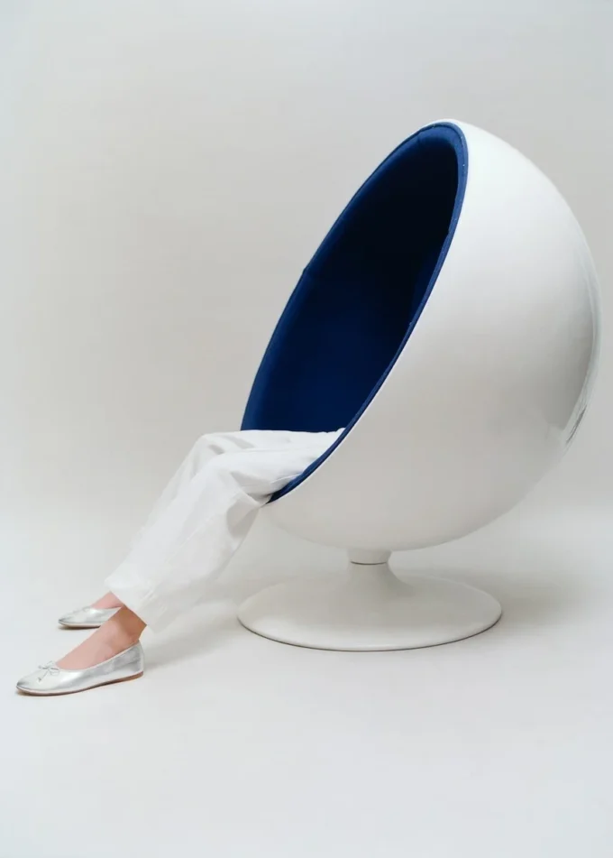 Ballerines métalliques avec nœud