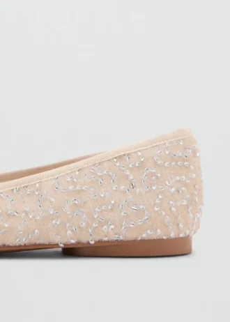 Ballerines à paillettes avec nœud
