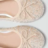 Ballerines à paillettes avec nœud