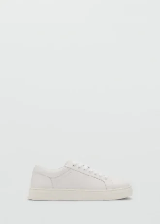 Baskets à empiècements en cuir