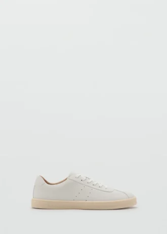 Baskets à empiècements en cuir