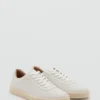 Baskets à empiècements en cuir