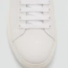 Baskets à empiècements en cuir