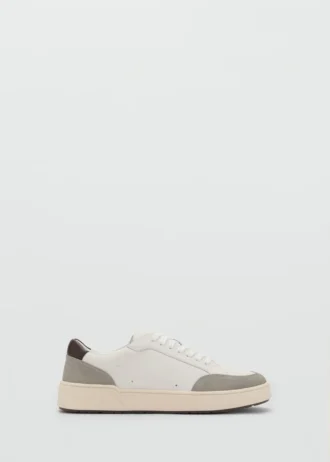 Baskets en cuir combinées