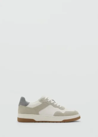 Baskets en cuir combinées
