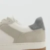 Baskets en cuir combinées