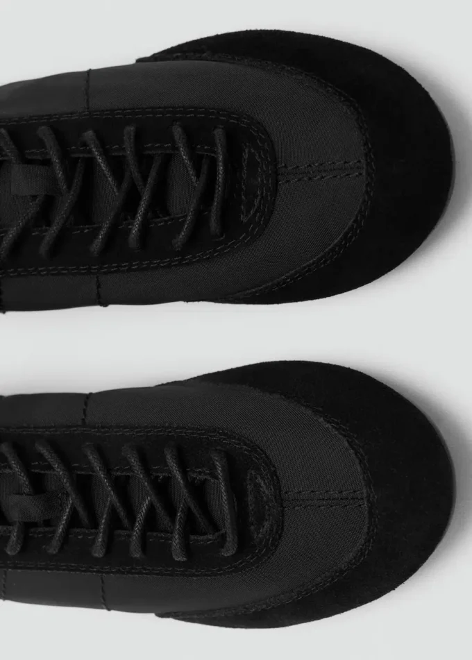 Baskets en cuir suédé combiné
