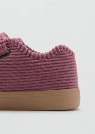 Baskets en velours côtelé à fermeture velcro