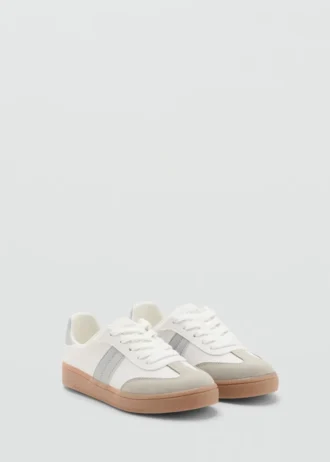 Baskets mixtes en cuir