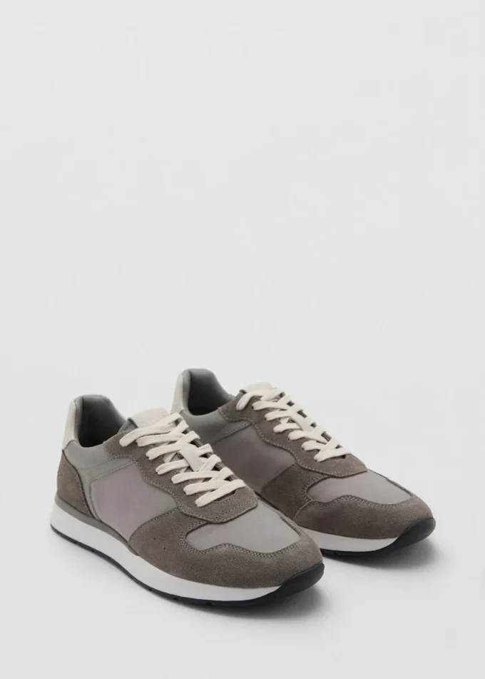 Baskets mixtes en cuir
