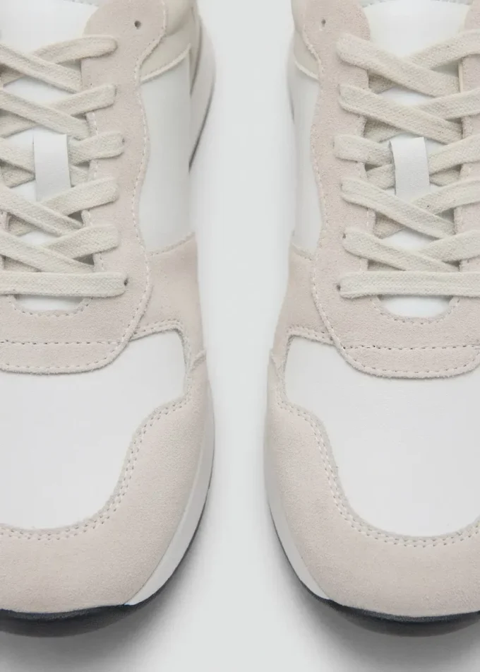 Baskets mixtes en cuir