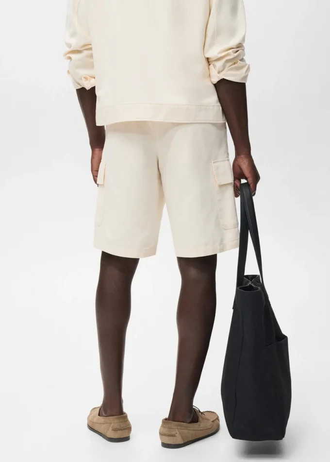 Bermuda cargo en coton lyocell