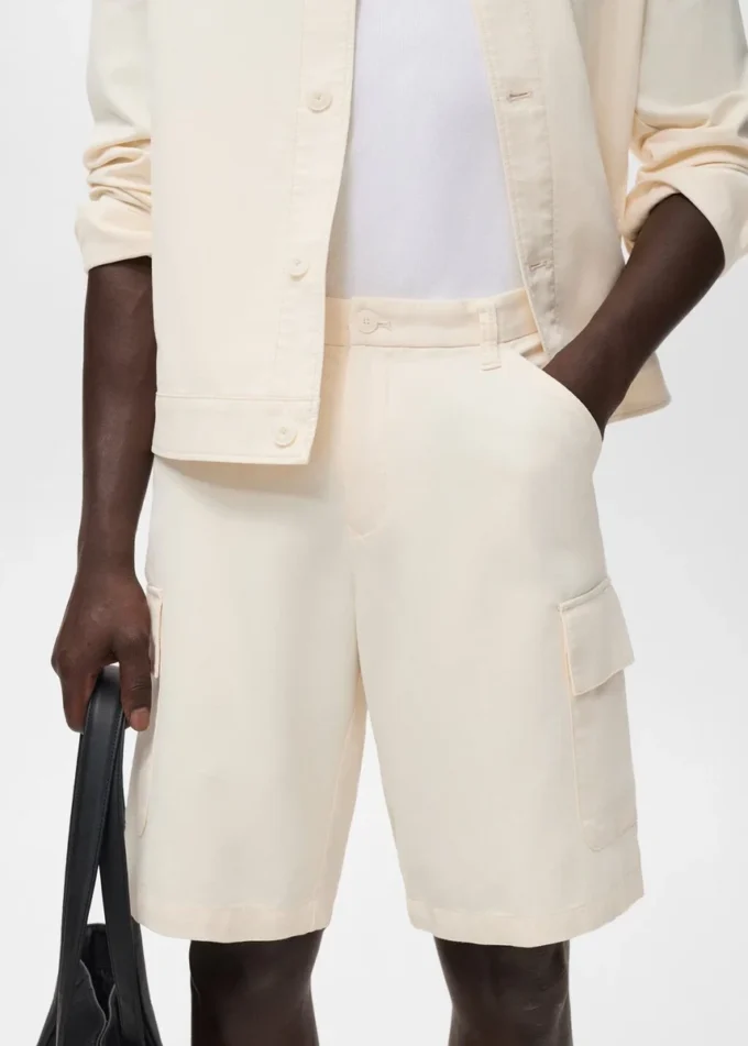Bermuda cargo en coton lyocell