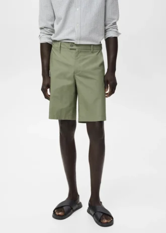 Bermuda en coton avec bande élastique intérieure