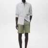 Bermuda en coton avec bande élastique intérieure