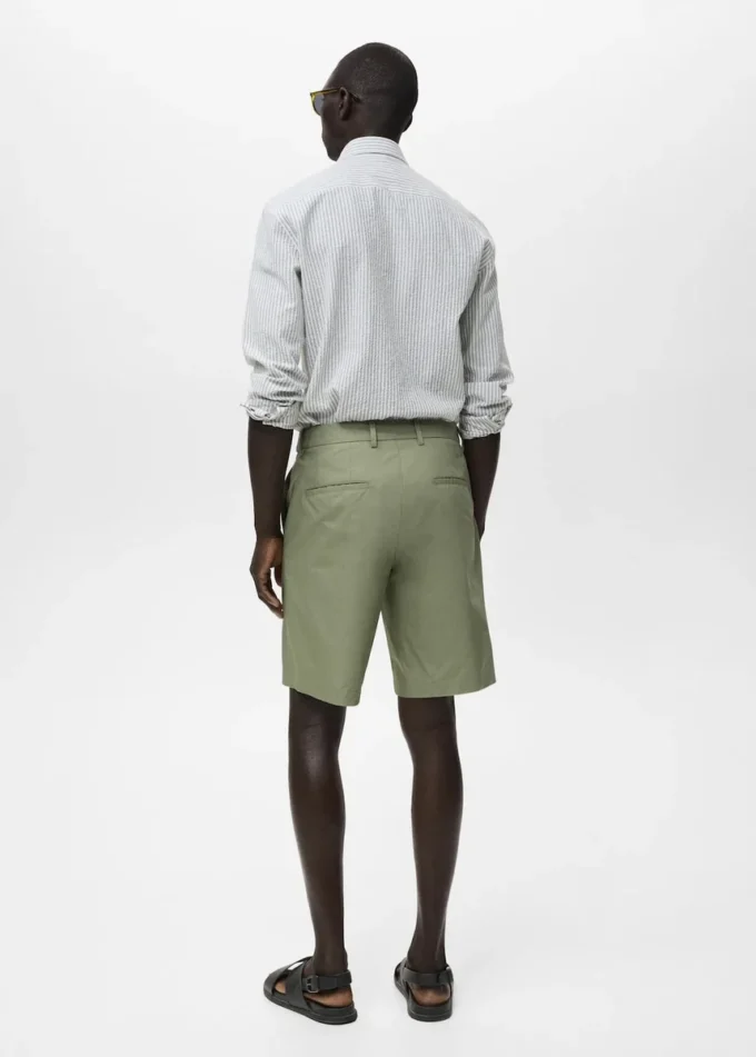 Bermuda en coton avec bande élastique intérieure