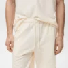 Bermuda en coton seersucker avec cordon de serrage