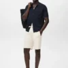 Bermuda en coton texturé avec cordon de serrage
