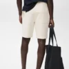 Bermuda en coton texturé avec cordon de serrage