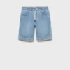 Bermuda en denim avec cordon de serrage