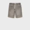 Bermuda en denim avec cordon de serrage