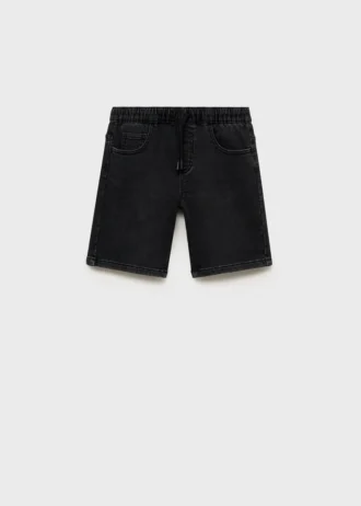 Bermuda en denim avec cordon de serrage
