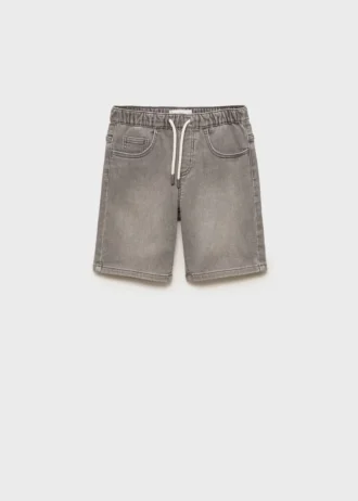 Bermuda en denim avec cordon de serrage