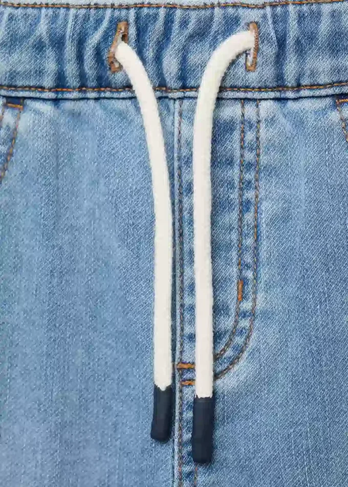 Bermuda en denim avec cordon de serrage