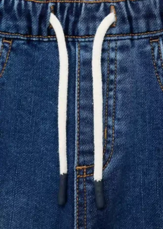 Bermuda en denim avec cordon de serrage