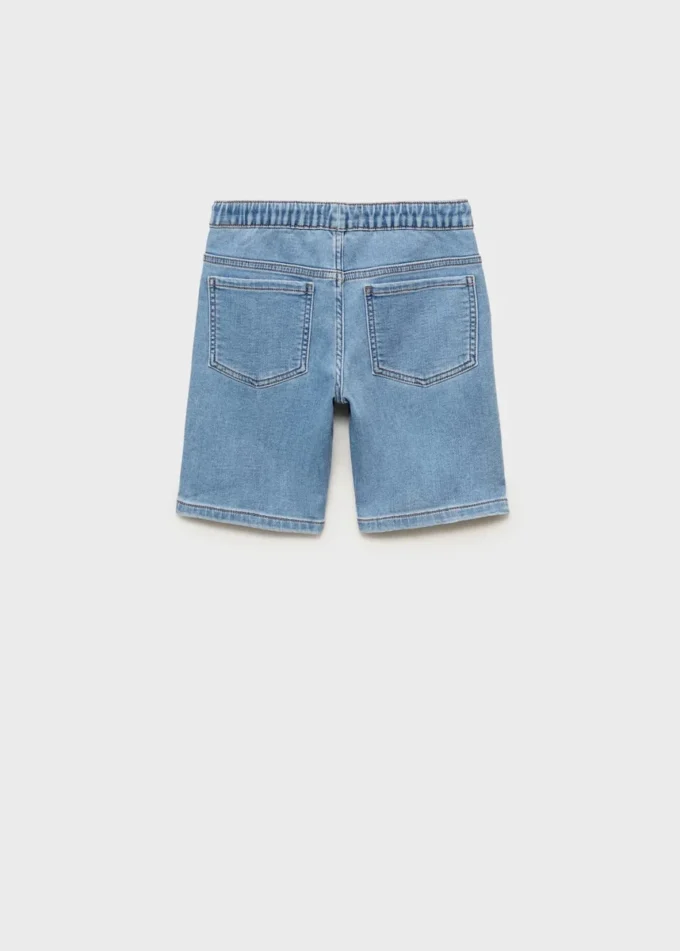 Bermuda en denim avec cordon de serrage