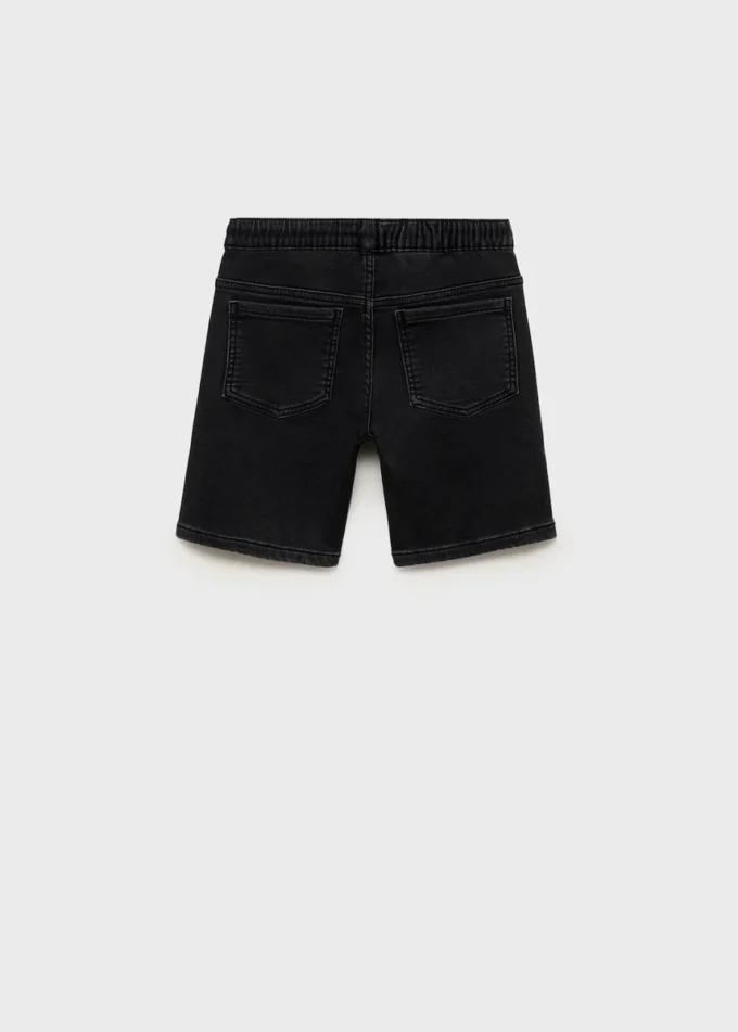 Bermuda en denim avec cordon de serrage