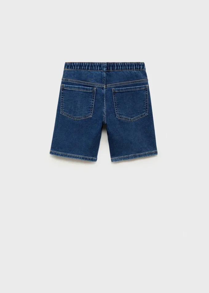 Bermuda en denim avec cordon de serrage