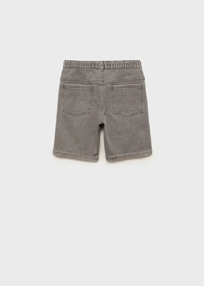 Bermuda en denim avec cordon de serrage