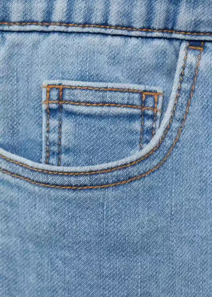 Bermuda en denim avec cordon de serrage