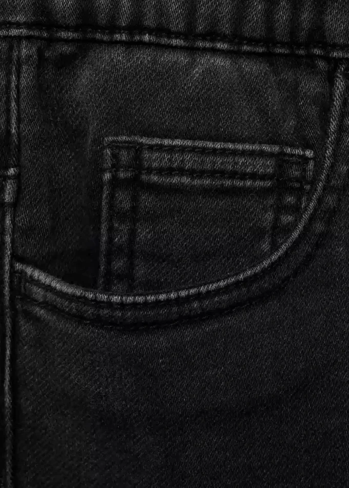 Bermuda en denim avec cordon de serrage